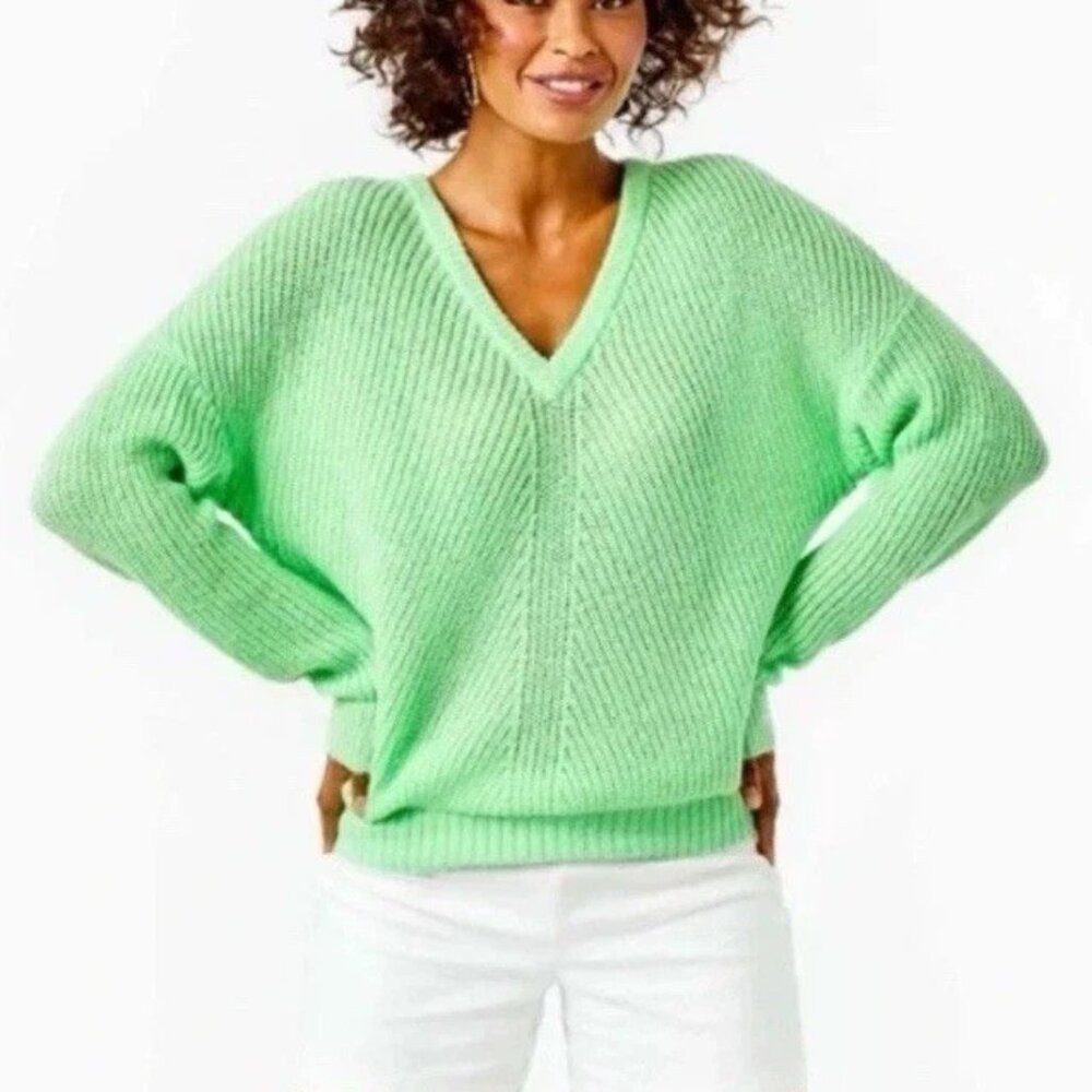 Lilly Pulitzer Mint Green V-Neck Sweater